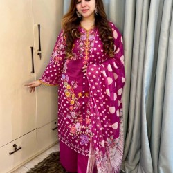 Bin Hameed Magenta Comfort Lawn 3pc - Comfort Cotton Wear | MAHNOOR
