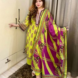 Bin Hameed Lemon Comfort Lawn 3pc - Comfort Cotton Wear | MAHNOOR