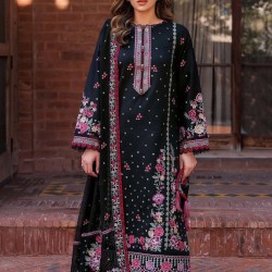 Farasha Pakistani Cotton Full Embroidered 3pc - Pakistani Festive Wear | MAHNOOR