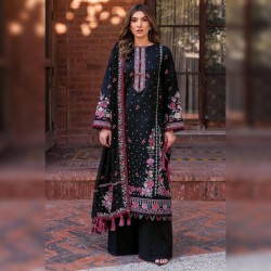 Farasha Pakistani Cotton Full Embroidered 3pc - Pakistani Festive Wear | MAHNOOR