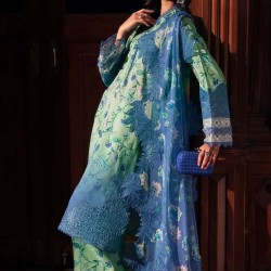 Cotton Embroidered 3pc (Nureh) - Embroidered Cotton Wear | MAHNOOR
